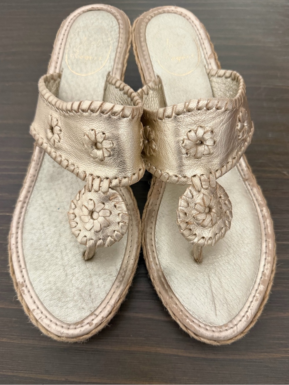 Jack Rodgers Metallic Gold Wedge